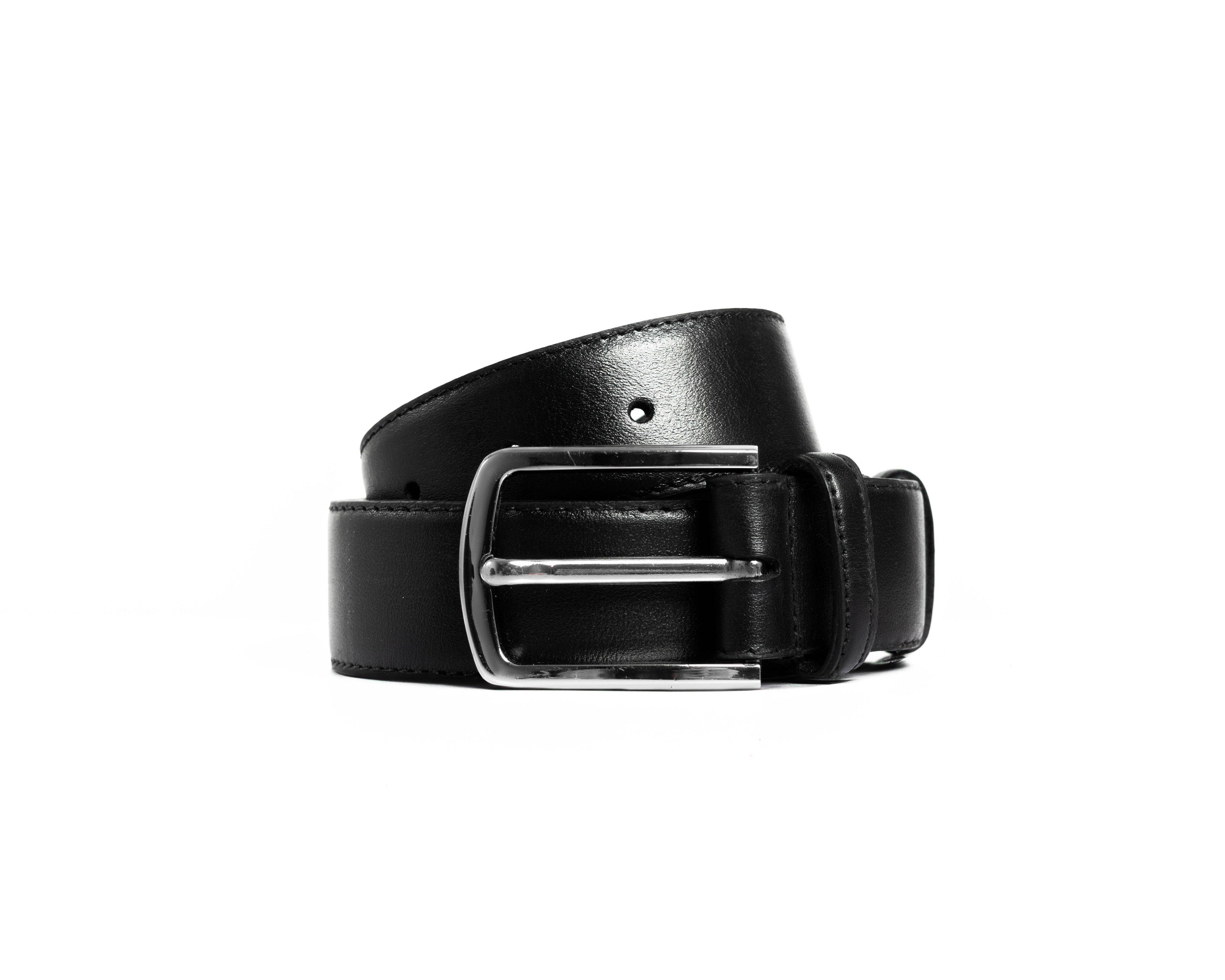 Handmade Black Leather Belt-3