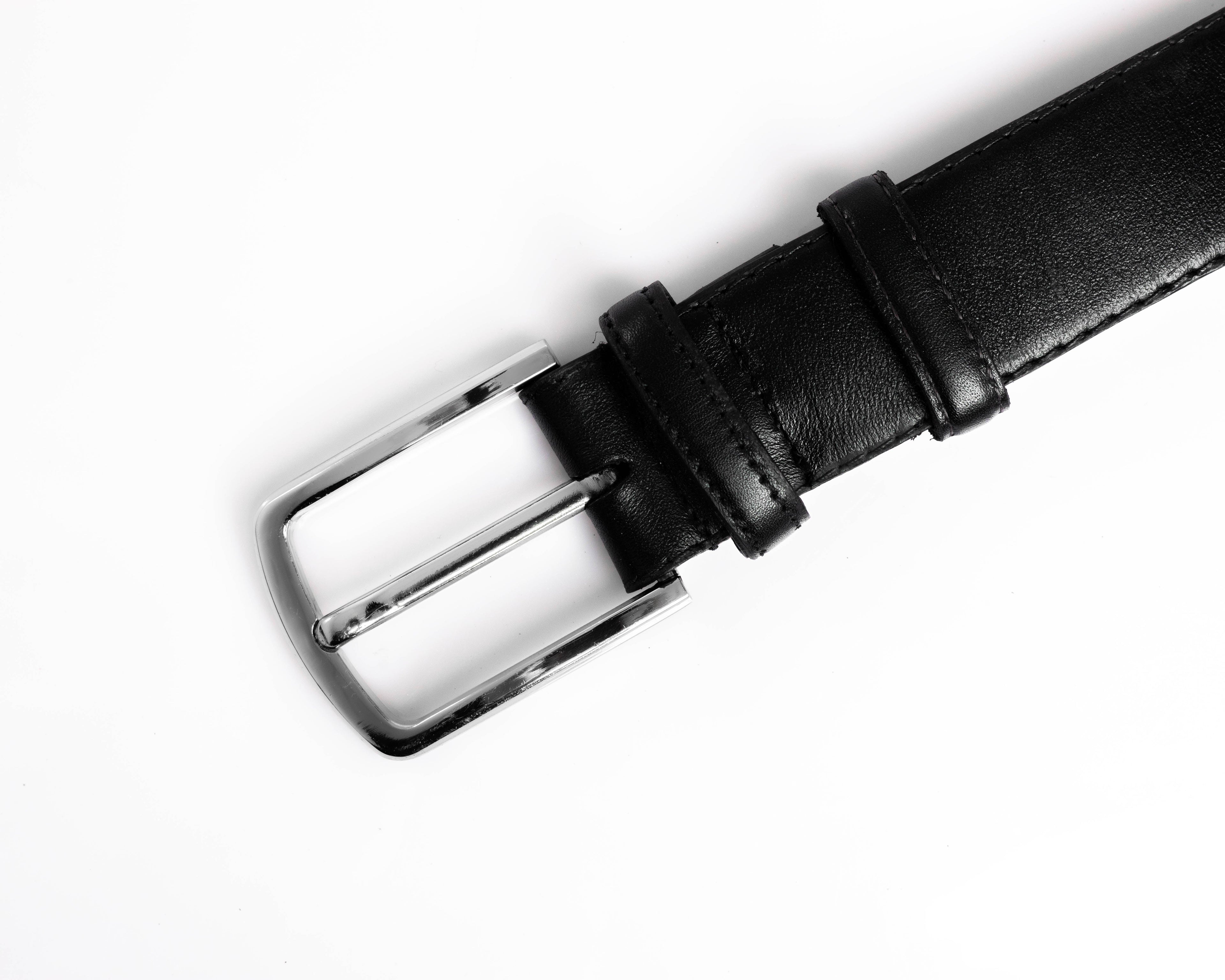 Handmade Black Leather Belt-1