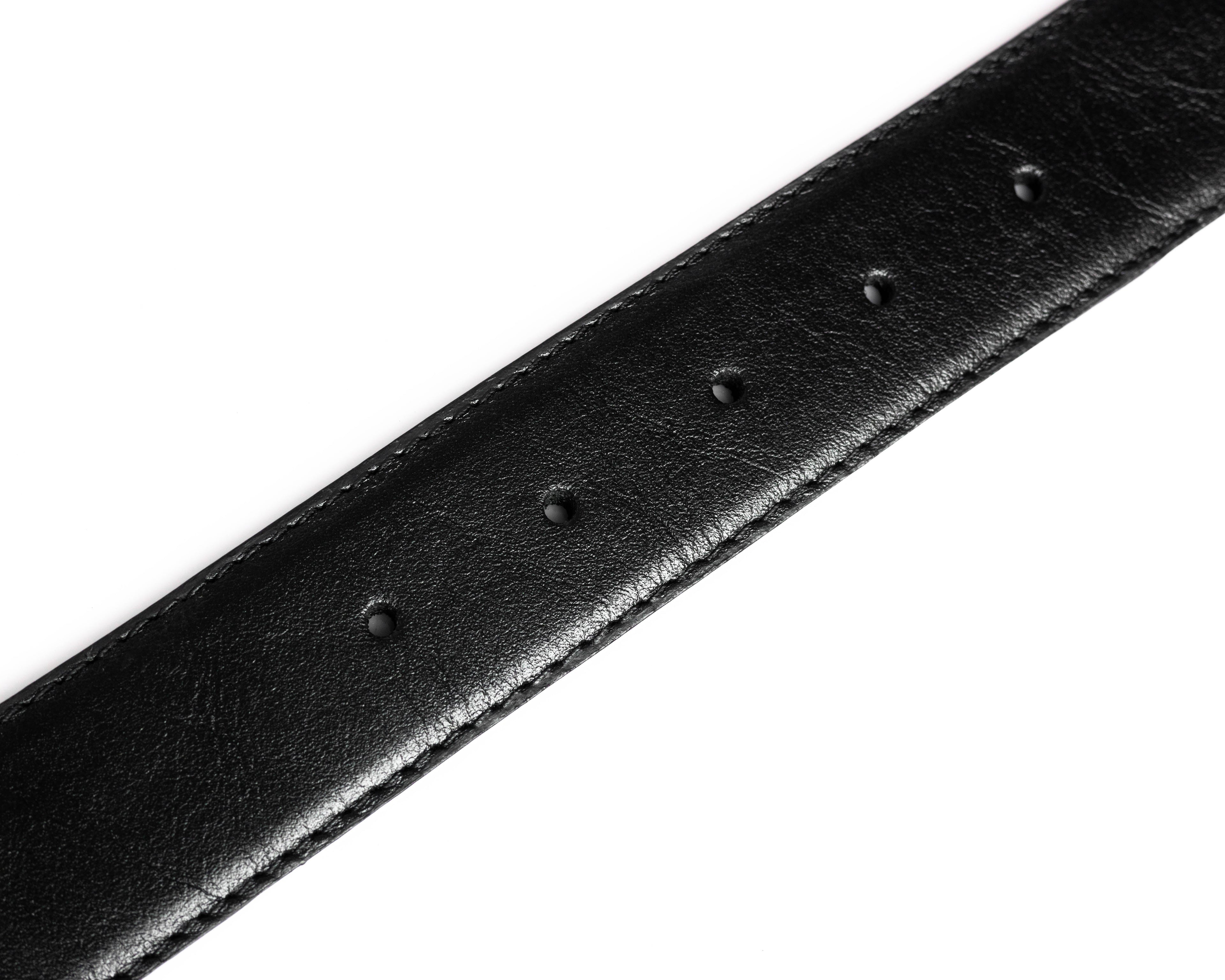Handmade Black Leather Belt-2